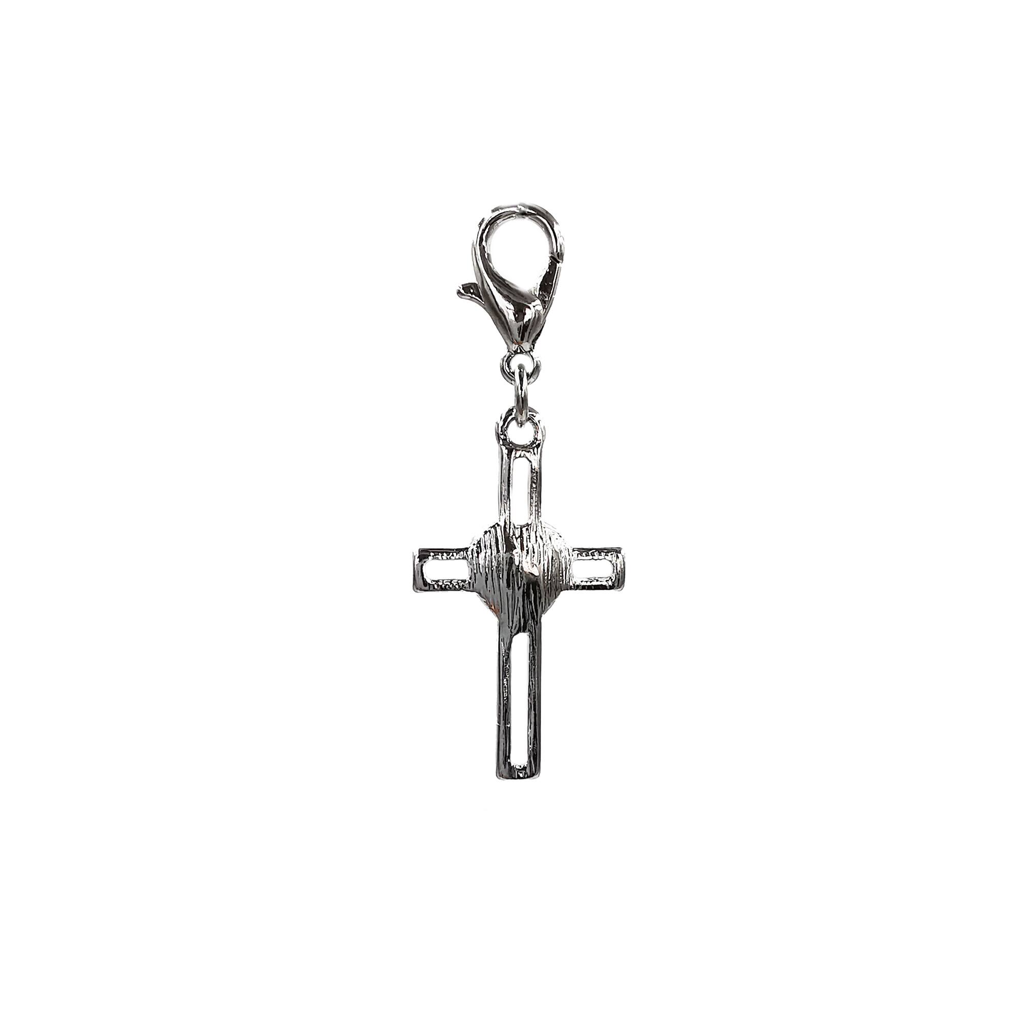 Charmalong™ Red Heart & Cross Charm by Bead Landing™